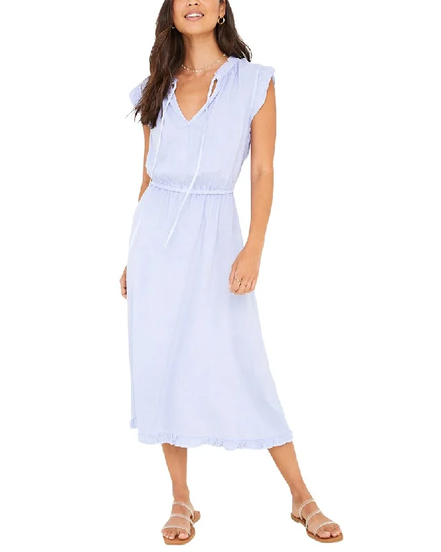 Enjoy Discount End - Of - Month Blowout Bella Dahl Ruffle Sleeve Midi Dress