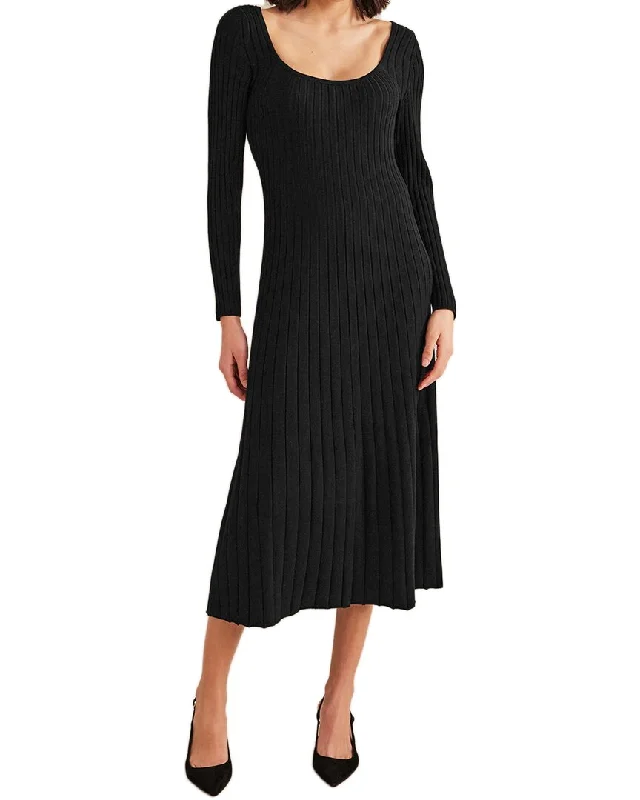 Shop Sales Wardrobe Refresh Boden Semi-Fitted Scoop Neck Knitted Midi Dress