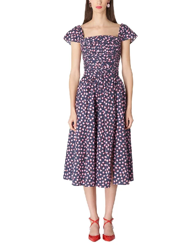 Style Without Limits Chic Styles Carolina Herrera Gathered Bodice Midi Dress