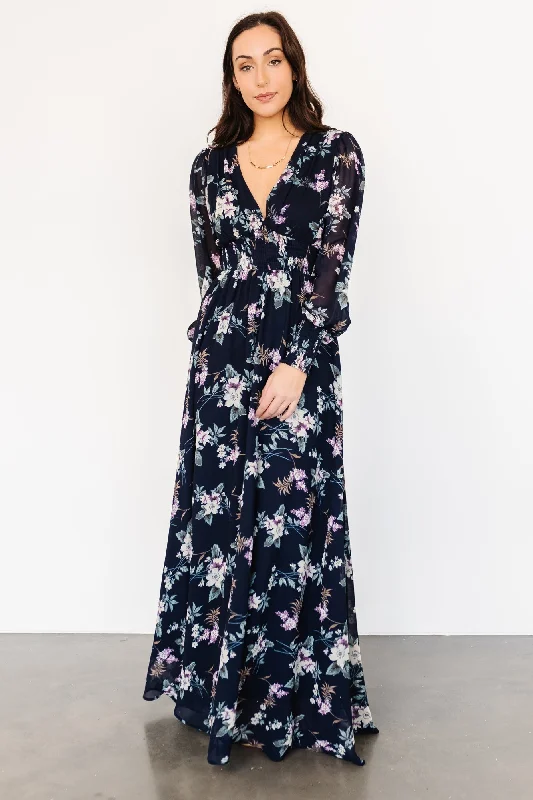 Clothing Store Olivia Maxi Dress | Navy Garden Floral