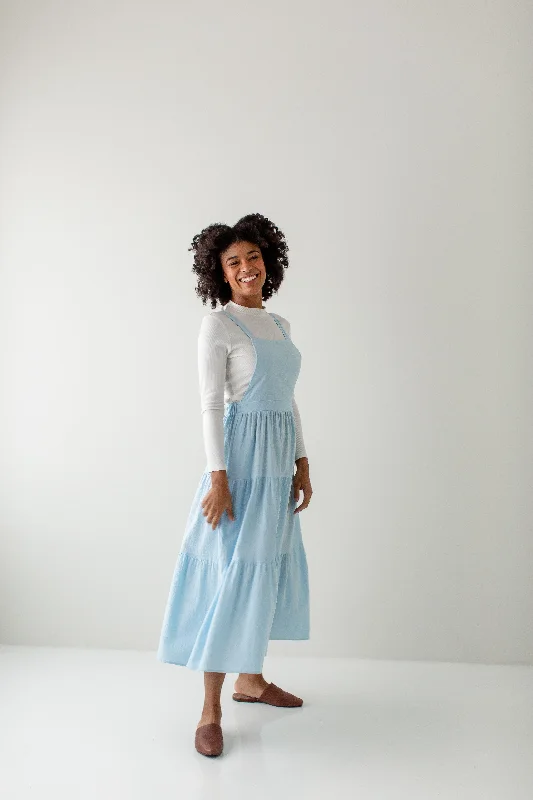 Trendy Women's Apparel for All Seasons 'Asher' Cotton Blend Tiered Overall Dress